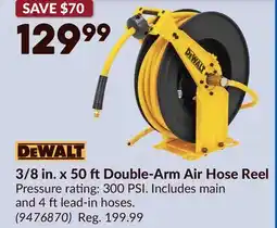 Princess Auto DEWALT 3/8 in. x 50 ftDouble-Arm Air Hose Reel offer