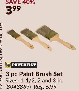 Princess Auto 3 pc Paint Brush Set offer