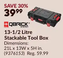 Princess Auto 13-1/2 Litre Stackable Tool Box offer