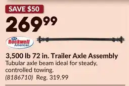 Princess Auto 3,500 lb 72 in. Trailer Axle Assembly offer