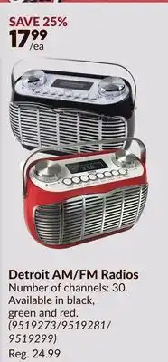 Princess Auto Detroit AM/FM Radios offer