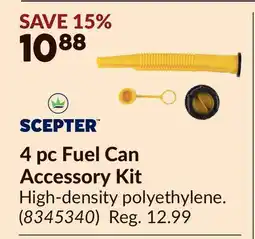 Princess Auto 4 pc Fuel Can Accessory Kit offer