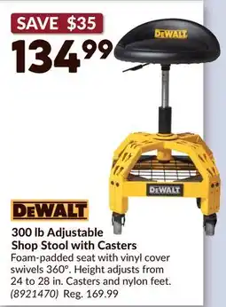 Princess Auto 300 lb Adjustable Shop Stool with Casters offer
