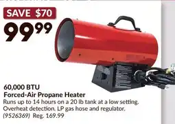 Princess Auto 60,000 BTU Forced-Air Propane Heater offer