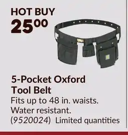 Princess Auto 5-Pocket Oxford Tool Belt offer