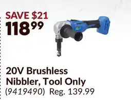 Princess Auto 20V Brushless Nibbler, Tool Only offer