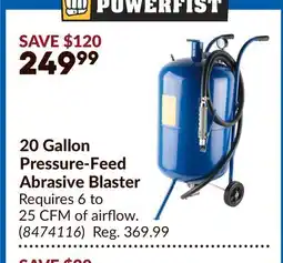 Princess Auto 20 Gallon Pressure-Feed Abrasive Blaster offer