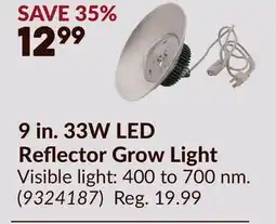 Princess Auto 9 in. 33W LED Reflector Grow Light offer