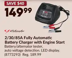 Princess Auto 2/30/85A Fully Automatic Battery Charger with Engine Start offer