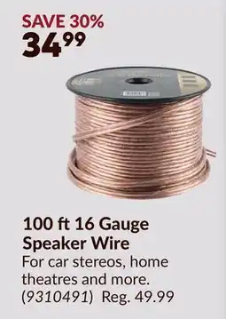 Princess Auto 100 ft16 Gauge Speaker Wire offer
