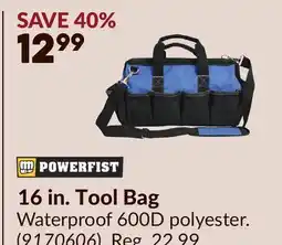 Princess Auto 16 in. Tool Bag offer