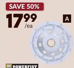 Princess Auto POWERFIST 4-1/2 in. Diamond Cup Grinding Wheels offer