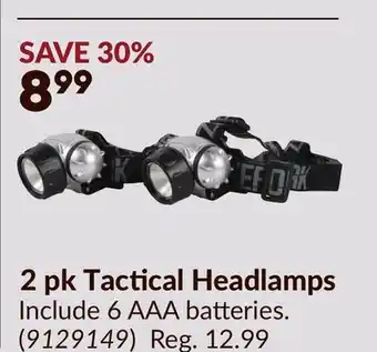 Princess Auto 2 pk Tactical Headlamps offer