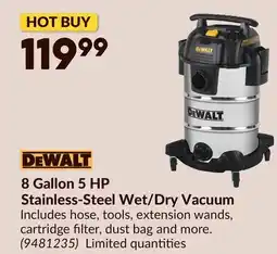 Princess Auto 8 Gallon 5 HP Stainless-Steel Wet/Dry Vacuum offer