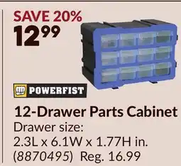 Princess Auto 12-Drawer Parts Cabinet offer