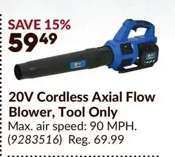 Princess Auto 20V Cordless Axial Flow Blower offer