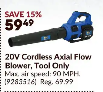 Princess Auto 20V Cordless Axial Flow Blower offer