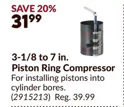 Princess Auto 3-1/8 to 7 in. Piston Ring Compressor offer