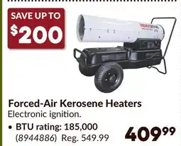 Princess Auto Forced-Air Kerosene Heaters BTU rating: 185,000 offer