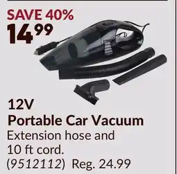 Princess Auto 12V Portable Car Vacuum offer