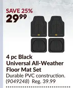 Princess Auto CAT 4 pc Black Universal All-Weather Floor Mat Set offer