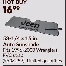 Princess Auto 53-1/4 x 15 in. Auto Sunshade offer