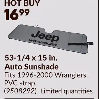 Princess Auto 53-1/4 x 15 in. Auto Sunshade offer