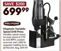 Princess Auto PRO•POINT Magnetic Variable- Speed Drill Press offer