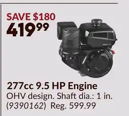 Princess Auto 277cc 9.5 HP Engine offer