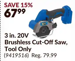 Princess Auto POWERFIST 3 in. 20V Brushless Cut-OffSaw offer