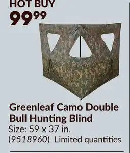Princess Auto Greenleaf Camo Double Bull Hunting Blind offer