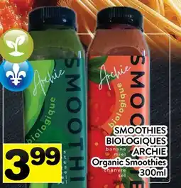 Supermarché PA SMOOTHIES BIOLOGIQUES ARCHIE | Organic Smoothies offer