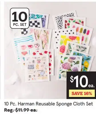 Kitchen Stuff Plus 10 Pc. Harman Reusable Sponge Cloth Set offer