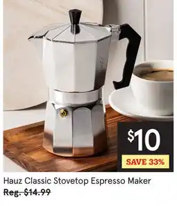 Kitchen Stuff Plus Hauz Classic Stovetop Espresso Maker offer