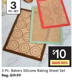 Kitchen Stuff Plus 3 Pc. Bakers Silicone Baking Sheet Set offer