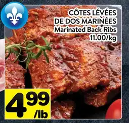 Supermarché PA CÔTES LÉVÉES DE DOS MARINÉES | Marinated Back Ribs offer