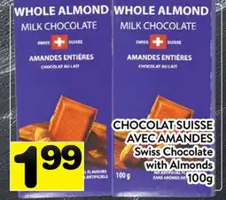 Supermarché PA CHOCOLAT SUISSE AVEC AMANDES | Swiss Chocolate with Almonds offer