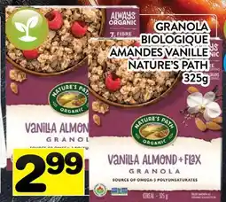 Supermarché PA GRANOLA BIOLOGIQUE AMANDES VANILLE NATURE'S PATH offer