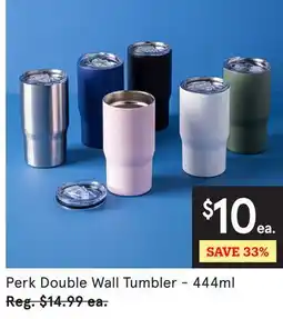Kitchen Stuff Plus Perk Double Wall Tumbler - 444ml offer