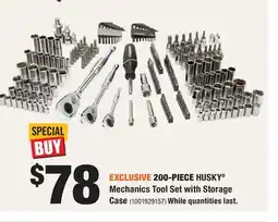 Home Depot 200-PIECE HUSKY Mechanics Tool Set with Storage offer
