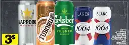 Supermarché PA BIÈRES CARLSBERG, SAPPORO, KRONENBOURG 1664 OU TUBOUG | Beers offer