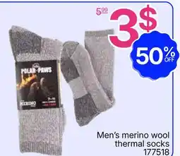 Rossy Men's merino wool thermal socks offer