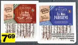 Supermarché PA SAUCISSON SECS LES MINI PARISIENS OU LYONNAIS MAISON FAYARD offer