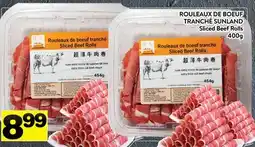 Supermarché PA ROULEAUX DE BOEUF TRANCHÉ SUNLAND | Sliced Beef Rolls offer