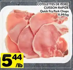 Supermarché PA CÔTELETTES DE PORC CUISSON RAPIDE | Quick Fry Pork Chops offer