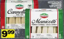 Supermarché PA CANNELONI OU MANICOTTI VILLA RAVIOLI offer