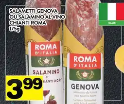 Supermarché PA SALAMETTI GENOVA OU SALAMINO AL VINO CHIANTI ROMA offer