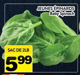 Supermarché PA JEUNES ÉPINARDS | Baby Spinach offer