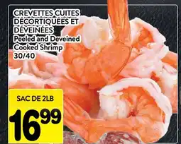 Supermarché PA CREVETTES CUITES DÉCORTIQUÉES ET DÉVEINÉES | Peeled and Deveined Cooked Shrimp offer