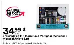 Michaels Ensemble de 100 fournitures d'art pour techniques mixtes d'Artist's Loft offer